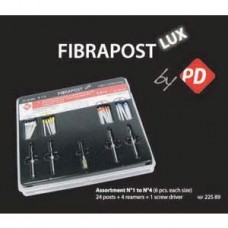 Fibrapost Lux, 24шт, 4 раймерса, 1 развертка стекловолоконные светопроводящие внутриканальные PD