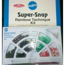 Super Snap Rainbow Technique Kit Полировочный набор для композитов 180 дисков, 40 штрипсо Shofu