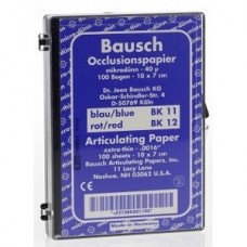 BK-  11 артикуляционная бумага листы 10х7 см, 150 шт, цвет синий. 40mk артикуляционная Bausch