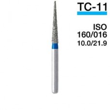 Mani TC-11 ISO 160/016 10.0/21.9 5 штук боры для турбинных наконечников алмазные, конус с заостре