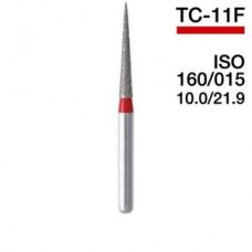 Mani TC-11F ISO160/016 10.0/21.9 5 штук боры для турбинных наконечников алмазные, конус с заостре