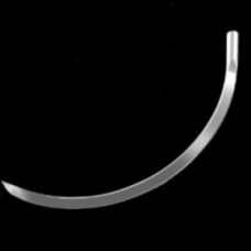 Syrgical needles Sutures #10/1 - шелк 18мм/колющий кончик 1/2 круга шелк 3-0 (1шт.)(кор.) Many Шов