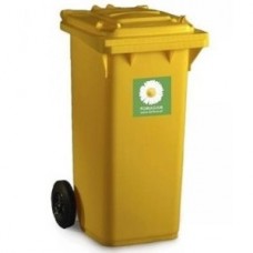 Емкость-контейнер 120 литра д/сбора отходов класса А, Б, В, Г.желтый Киль