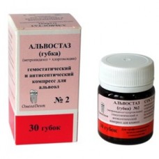 Альвостаз - губка 2 метронидазол и хлоргекседин 30 губок Омега