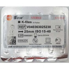 VDW K-Files STERILE 25 мм ISO 015-040 V04-03630-025-230 V04-0363-025-230