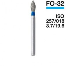 Mani FO-32 ISO 257/018 3.7/19.6 5 штук боры для турбинных наконечников алмазные, пламевидный