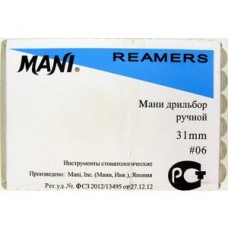 Mani K-reamer 31мм ISO 06 (оригинал новая упаковка) 1 уп. содержит 6 файлов