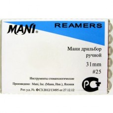Mani K-reamer 31мм ISO 25 (оригинал новая упаковка) 1 уп. содержит 6 файлов