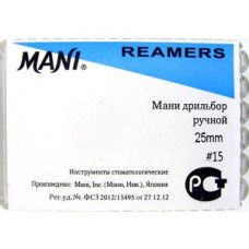 Mani K-reamer 25мм ISO 15   (оригинал новая упаковка) 1 уп. содержит 6 файлов
