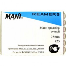 Mani K-reamer 25мм ISO 25 (оригинал новая упаковка) 1 уп. содержит 6 файлов
