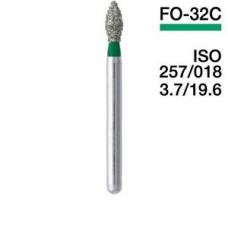 Mani FO-32C ISO 257/018 3.7/19.6 5 штук боры для турбинных наконечников алмазные, пламевидный