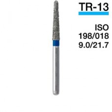 Mani TR-13 5 штук ISO 198/018 9.0/21.7 боры для турбинных наконечников алмазные, конус с закругл