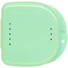 denture box DB10 Small with vents Specification:82*85*29mm Color: GREEN Light DB10-GREEN- Psd