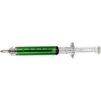 Ручка шприц GREEN шариковая ручка Kawaiiю caneta ink thikness 1.00 mm BLUE INK