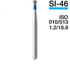 Mani SI-46 ISO 010/013 1.2/18.9 5 штук боры для турбинных наконечников алмазные, обратн