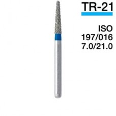 Mani TR-21 ISO 197/016 7.0/21.0 5 штук боры для турбинных наконечников алмазные, конус с закругле
