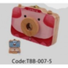 TBB-007-5 Зубная коробка в форме фотокамеры с рисунком поросенка Camera powderpigshaped tooth CHN
