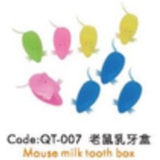 QT-007 Коробка для молочного зуба в форме мыши Mouse milk tooth box CHN