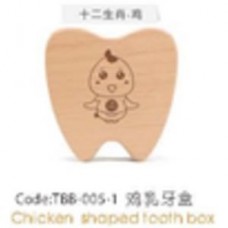 TBB-005-1 Зубная коробка с рисунком птенца Chicken shaped tooth box CHN