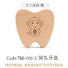 TBB-005-3 Зубная коробка с рисунком обезьянки Monkey shaped tooth box CHN