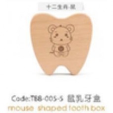 TBB-005-5 Зубная коробка с рисунком мышонка Mouse shaped tooth box CHN