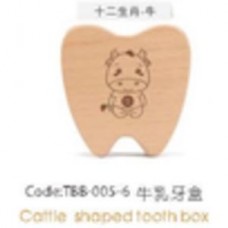 TBB-005-6 Зубная коробка с рисунком теленка Cattle shaped tooth box CHN