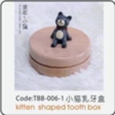 TBB-006-1 Зубная коробка с фигуркой котенка Kitten shaped tootn box CHN