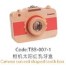 TBB-007-1 Зубная коробка в форме камеры солнечно-красного цвета Camera sun red shaped tooth CHN