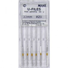 Mani U-File 33 мм ISO 20 желтые