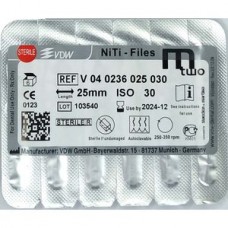 VDW Mtwo file niti files 6pcs/pack 25mm #30/06 М2 Тейпер NiTi 16mm V04-0236-025-030