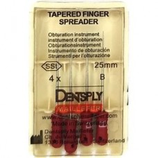 Dentsply Taper Finger spreader stainless 25mm B 4pcs/box (оригинал) ISO 25 (красные)