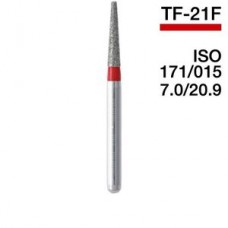 Mani TF-21F 5 штук ISO 171/015 7.0/20/9 боры для турбинных наконечников алмазные, удлинненный кон