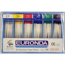 Paper Point 04 ISO 15-40 60 шт. бумажные палочки EURONDA