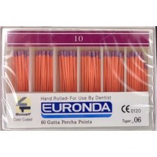 Gutta percha point 06 ISO 10 упаковка 60 шт EURONDA