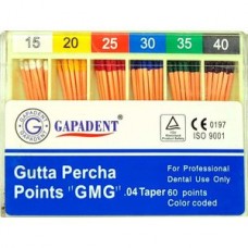 Gutta percha point 04 ISO 15-40 60 шт. гуттаперчевые штифты GAPADENT
