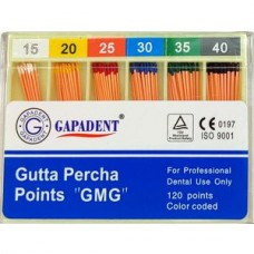 Gutta percha point 02 ISO 15-40 120 шт. гуттаперчевые штифты GAPADENT