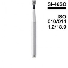 Mani SI-46SC ISO 010/014 1.2/18.9 5 штук боры для турбинных наконечников алмазные, обратный