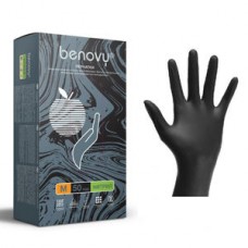 Перчатки нитрил ЧЕРНЫЕ 100шт BENOVY XS(5-6) BENOVY перчатки