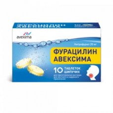 Фурацилин Авексима таблетки шипучие д/р-ра для местн. и наруж.прим. (20 мг) (10 шт) Ирб