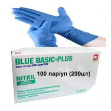 Перчатки нитрил, 200шт, Голубые MediOk L(8-9)