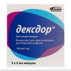Дексдор конц. для пригот. р-ра для инфузий 100 мкг/мл (2 мл/амп) (5 шт) Орион