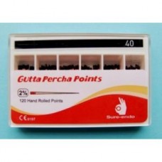 Gutta percha point 02 ISO 40 штифты гутаперчивые 120шт Sure Endo