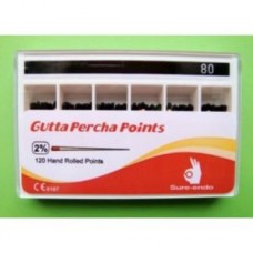 Gutta percha point 02 ISO 80 штифты гутаперчивые 120штSure Endo