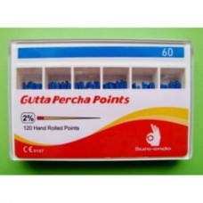 Gutta percha point 02 ISO 60 штифты гутаперчивые 120штSure Endo