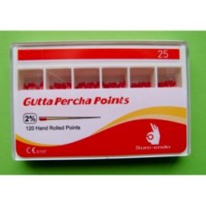 Gutta percha point 02 ISO 25 штифты гутаперчивые 120 шт Sure Endo