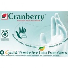 Перчатки Cranbarry Cyntek б/т XS латекс неопудренные/Аромат мяты и цитруса, светл Cranberry мед