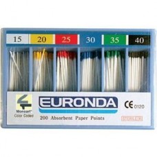Paper Point ISO 40 Sises/бум.палочки/200 Штук EURONDA