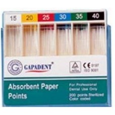 Paper point 02 ISO 15-40 200 штук в упаковке GAPADENT